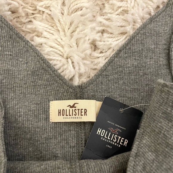 NWT Hollister Gray Lace-Up Tank Top Size XS - Picture 2 of 3